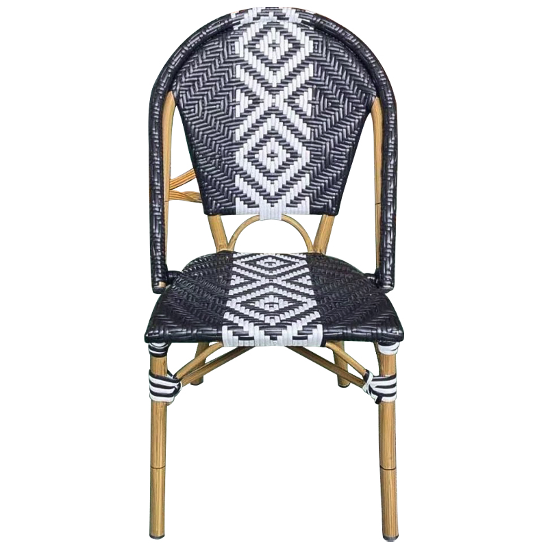 Стул ротанг Wicker Aloys Rattan Chair Древесина Черный Белый Стул ротанг Wicker Aloys Rattan Chair Древесина Черный Белый в Челябинске | Loft Concept