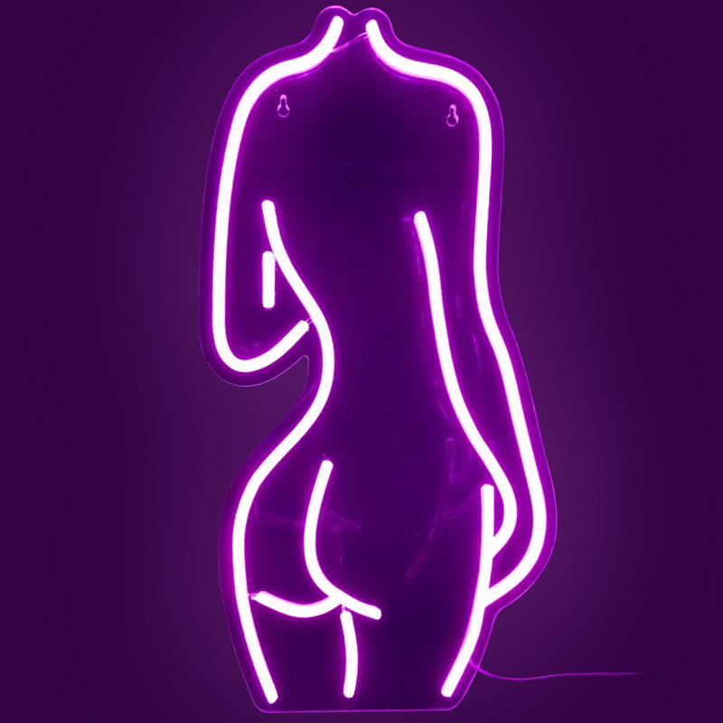 Неоновая настенная лампа Silhouette Neon Wall Lamp Сиреневый Неоновая настенная лампа Silhouette Neon Wall Lamp Сиреневый в Челябинске | Loft Concept