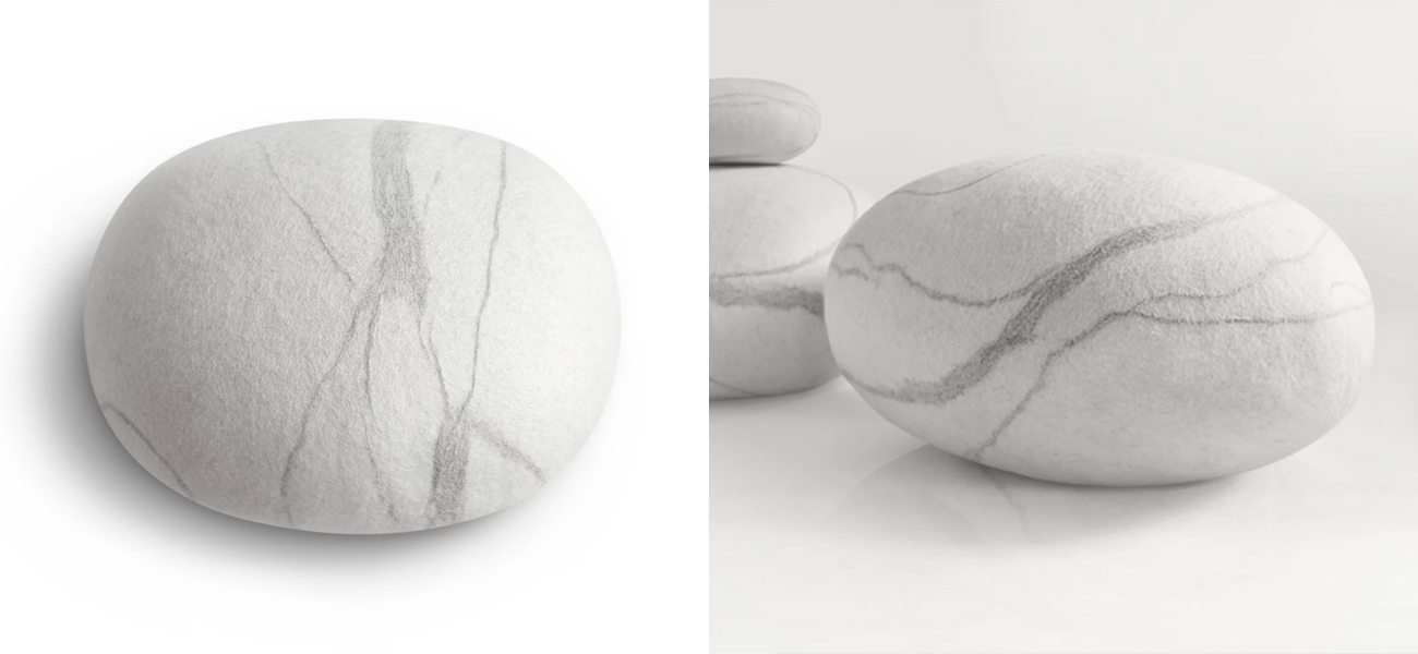 Пуф - Камень Белый Дзен - фото №2