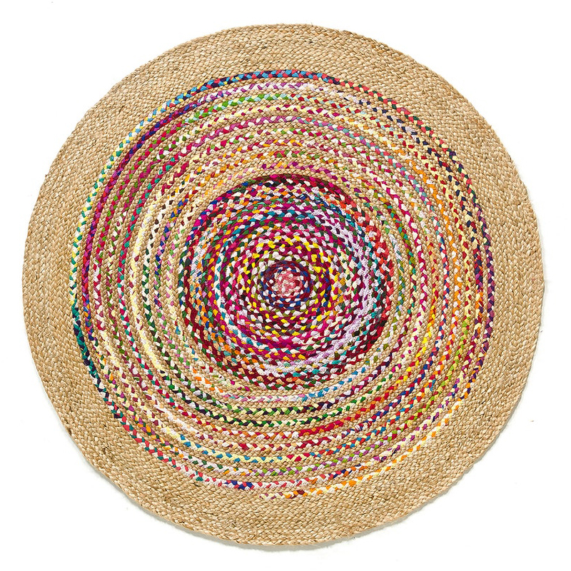 Ковер Round Multicolored Carpet джут и хлопок Мульти Ковер Round Multicolored Carpet джут и хлопок Мульти в Челябинске | Loft Concept