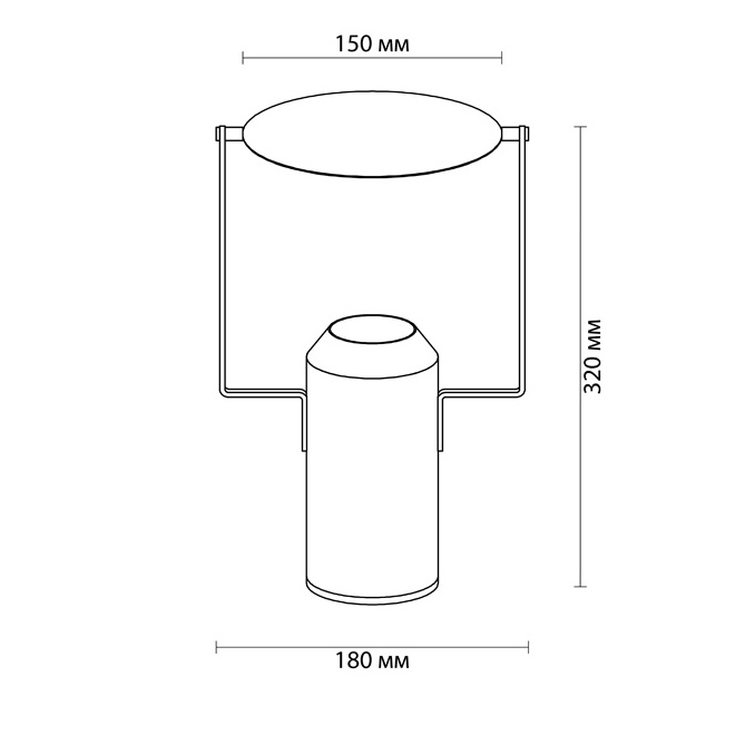 Настольная лампа Black Cylinder Table Lamp в Челябинске