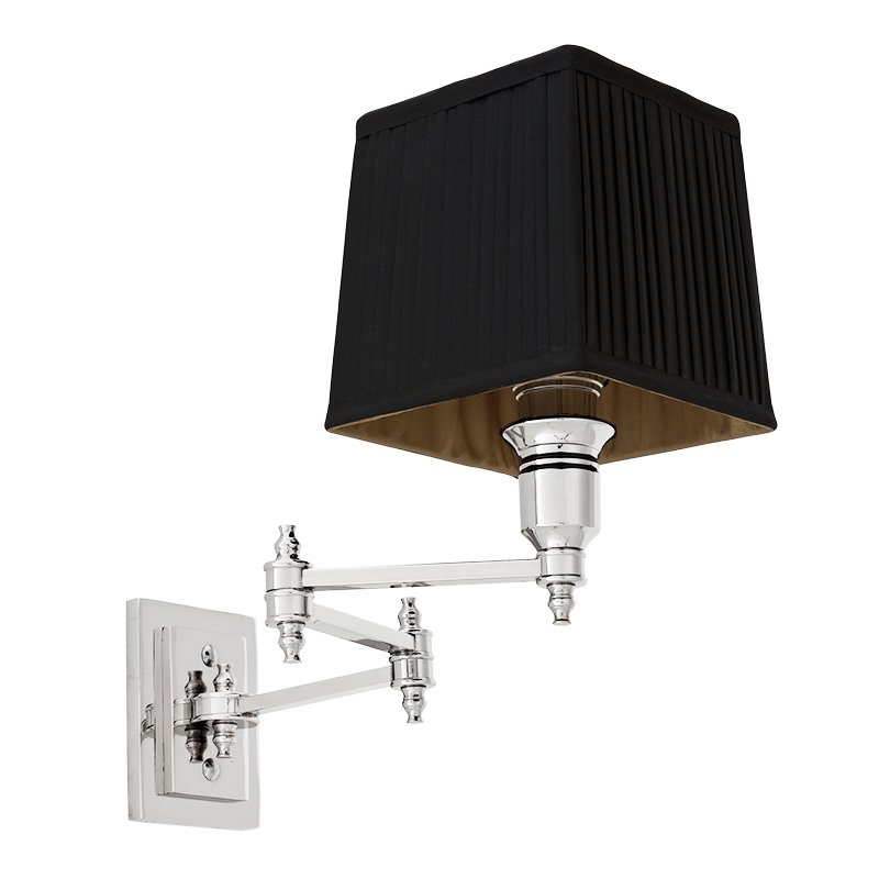 Бра Wall Lamp Lexington Swing Nickel+Black Никель Черный Бра Wall Lamp Lexington Swing Nickel+Black Никель Черный в Челябинске | Loft Concept