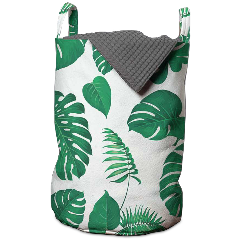 Корзина Tropical Pattern Basket Зеленый Белый Корзина Tropical Pattern Basket Зеленый Белый в Челябинске | Loft Concept