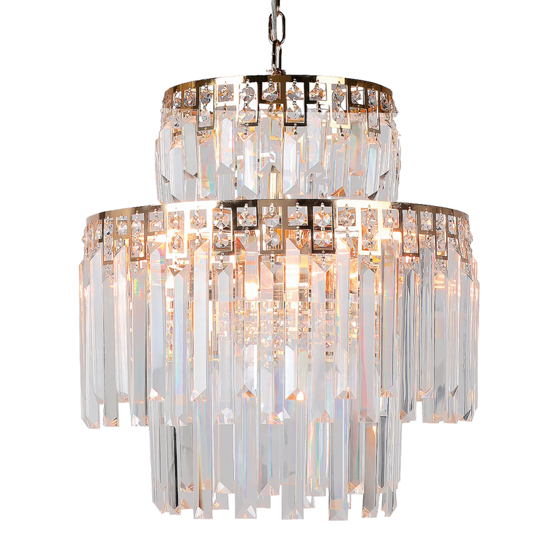 Люстра Mireil Chandelier 40 Глянцевое золото Прозрачный Люстра Mireil Chandelier 40 Глянцевое золото Прозрачный в Челябинске | Loft Concept