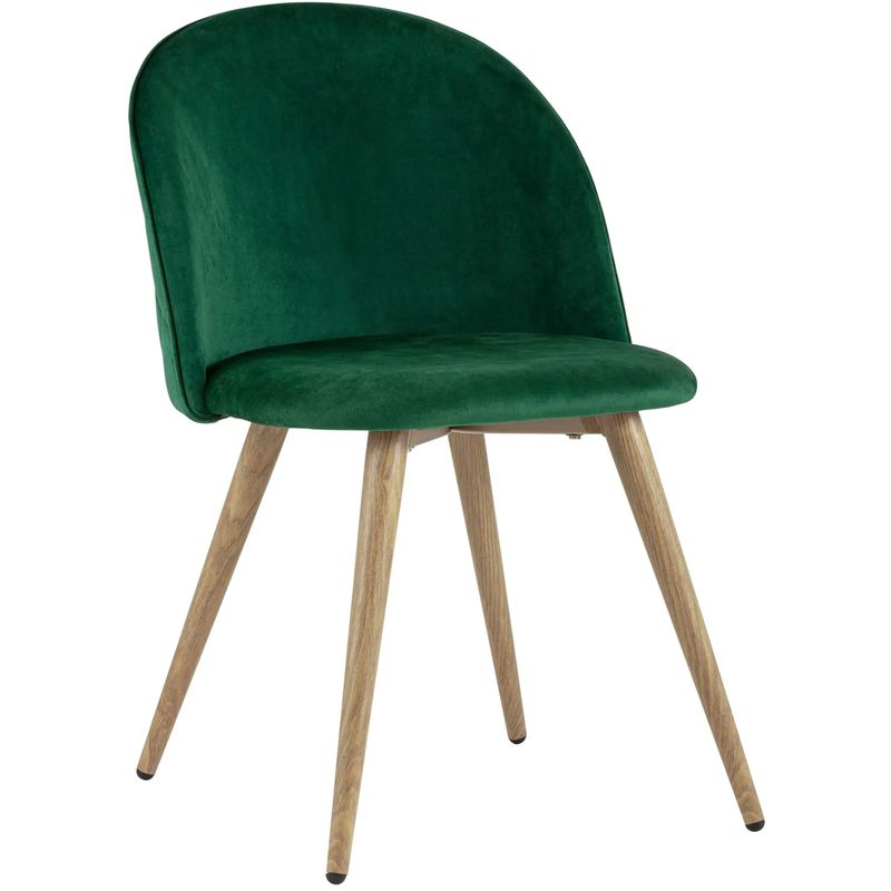 Стул Miruna Chair Спинка Ромбы Зеленый Велюр Зеленый Древесина в Челябинске | Loft Concept 