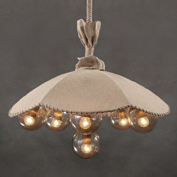 Люстра Loft Pendant Lamp Glass & Linen Bouquet Люстра Loft Pendant Lamp Glass & Linen Bouquet в Челябинске | Loft Concept