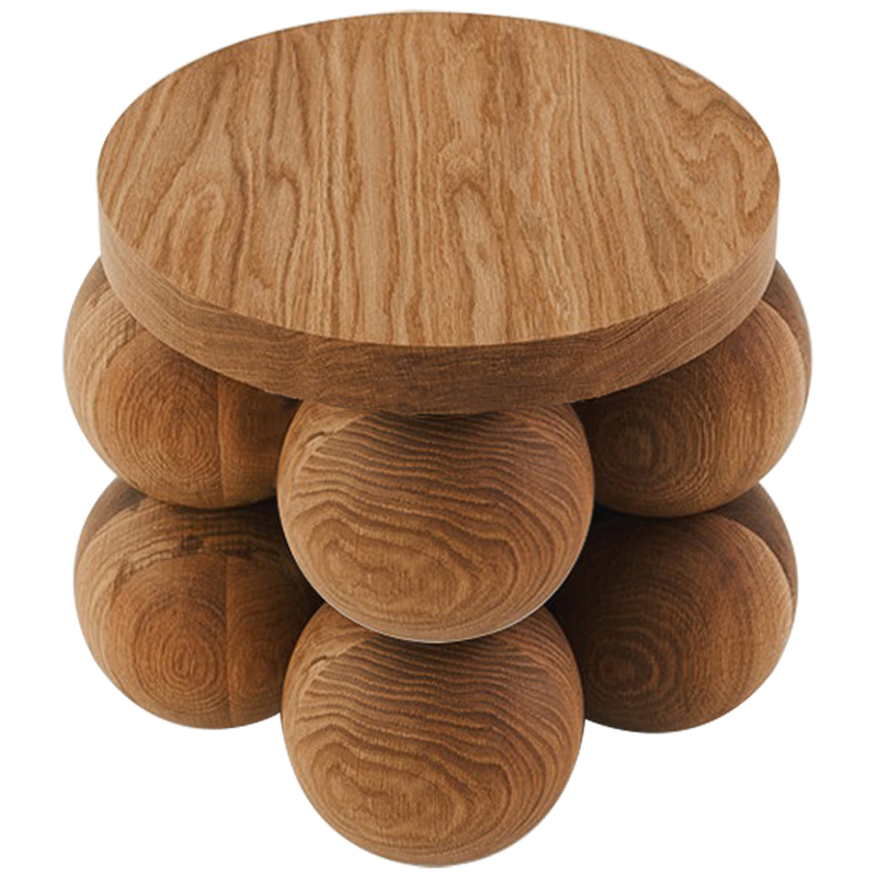 Приставной стол деревянный Wooden Spheres Unique Shaped Side Table Коричневый Приставной стол деревянный Wooden Spheres Unique Shaped Side Table Коричневый в Челябинске | Loft Concept