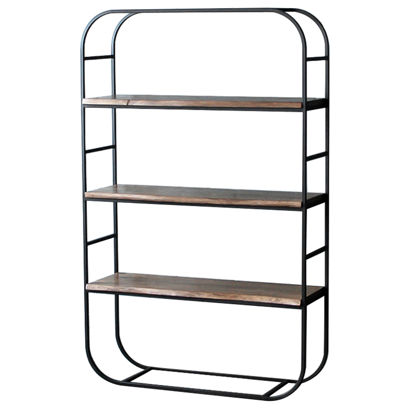 Стеллаж Holman Industrial Metal Rust Rack Черный Коричневый Стеллаж Holman Industrial Metal Rust Rack Черный Коричневый в Челябинске | Loft Concept