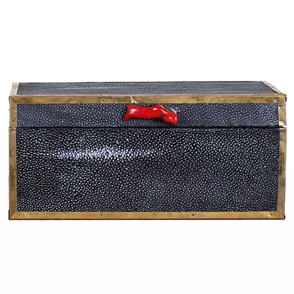 Шкатулка из ската Black Caviar Red Coral Шкатулка из ската Black Caviar Red Coral в Челябинске | Loft Concept