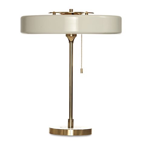 Настольная Bert Frank Revolve Table Lamp White Латунь Белый Настольная Bert Frank Revolve Table Lamp White Латунь Белый в Челябинске | Loft Concept