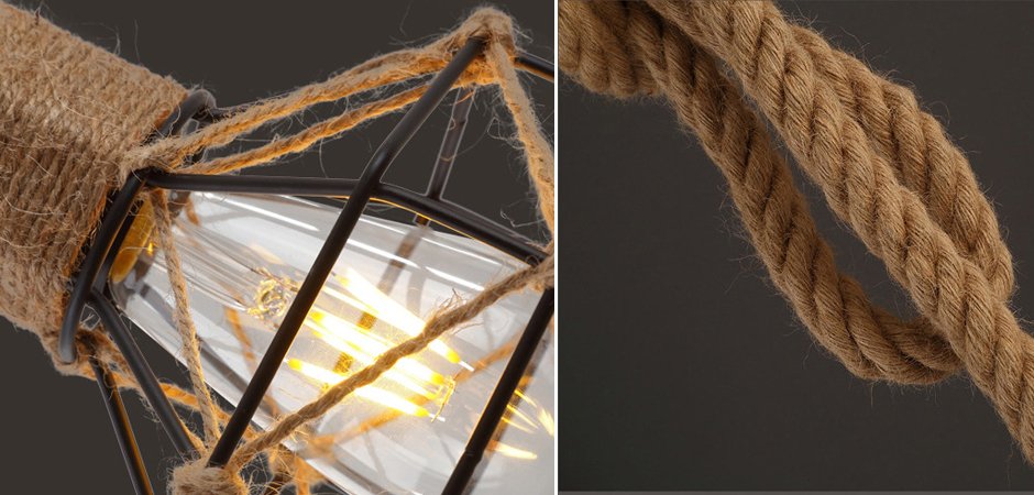 Подвесной светильник LOFT ROPE CHANDELIER CAGE Mono Подвесной светильник LOFT ROPE CHANDELIER CAGE Mono - Loft-Concept в Челябинске