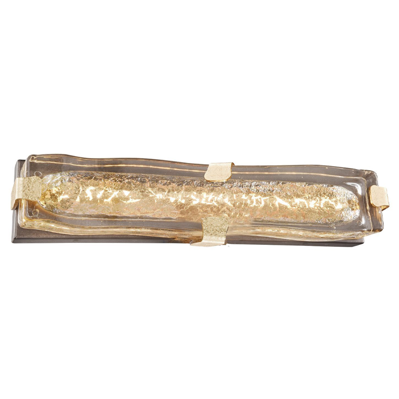 Бра с плафоном из выдувного муранского стекла Lumpio Gold Золотой Коричневый Бра с плафоном из выдувного муранского стекла Lumpio Gold Золотой Коричневый в Челябинске | Loft Concept