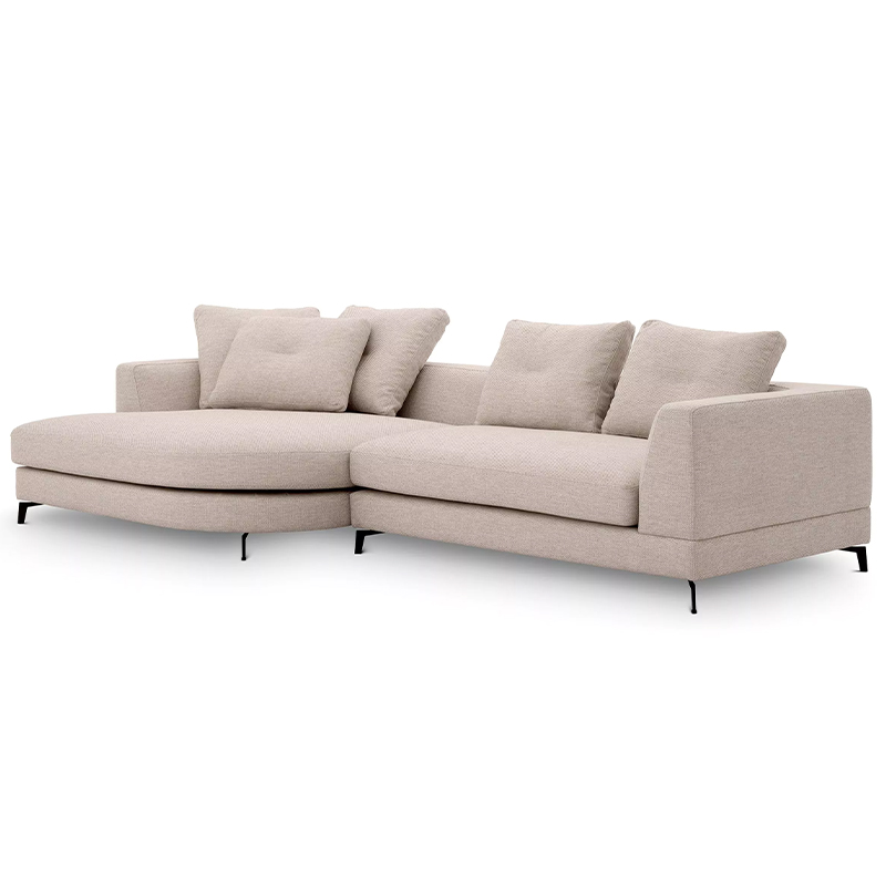 Диван Eichholtz Sofa Moderno S Left Бежевый Черный Диван Eichholtz Sofa Moderno S Left Бежевый Черный в Челябинске | Loft Concept