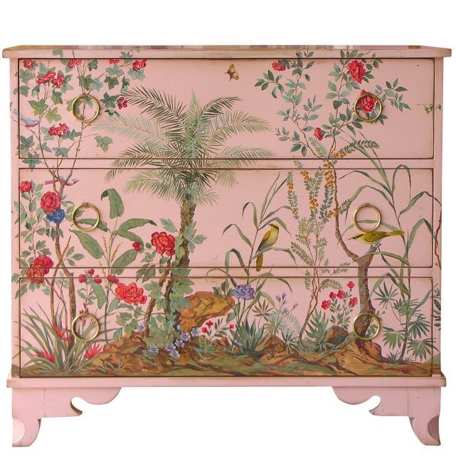 Комод 19TH CENTURY AMISH CHEST OF DRAWERS spring Бронза Розовый пастельный в Челябинске | Loft Concept 