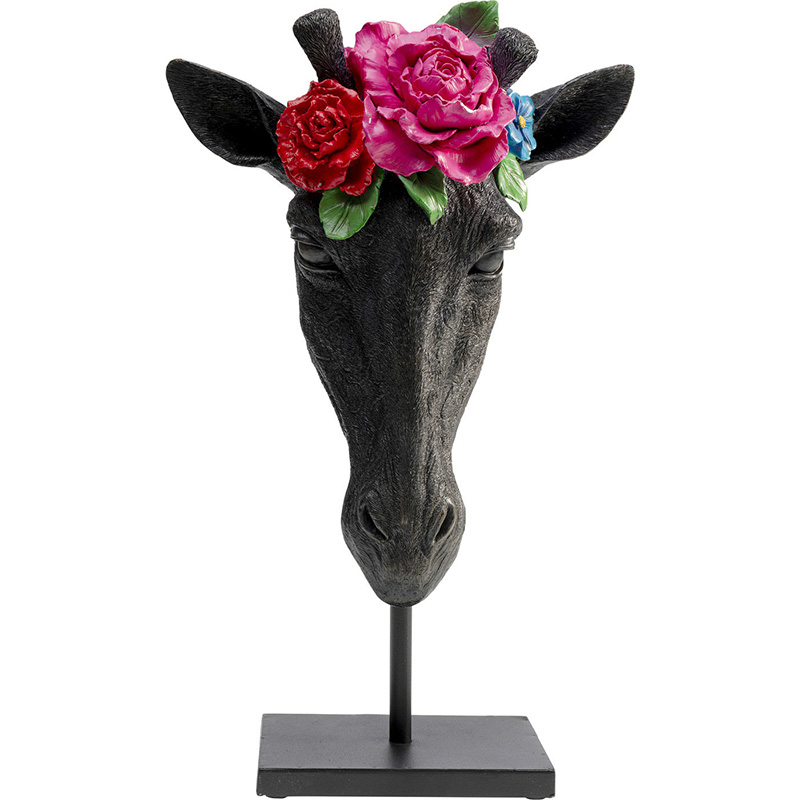 Статуэтка Giraffe and Flowers Черный Статуэтка Giraffe and Flowers Черный в Челябинске | Loft Concept