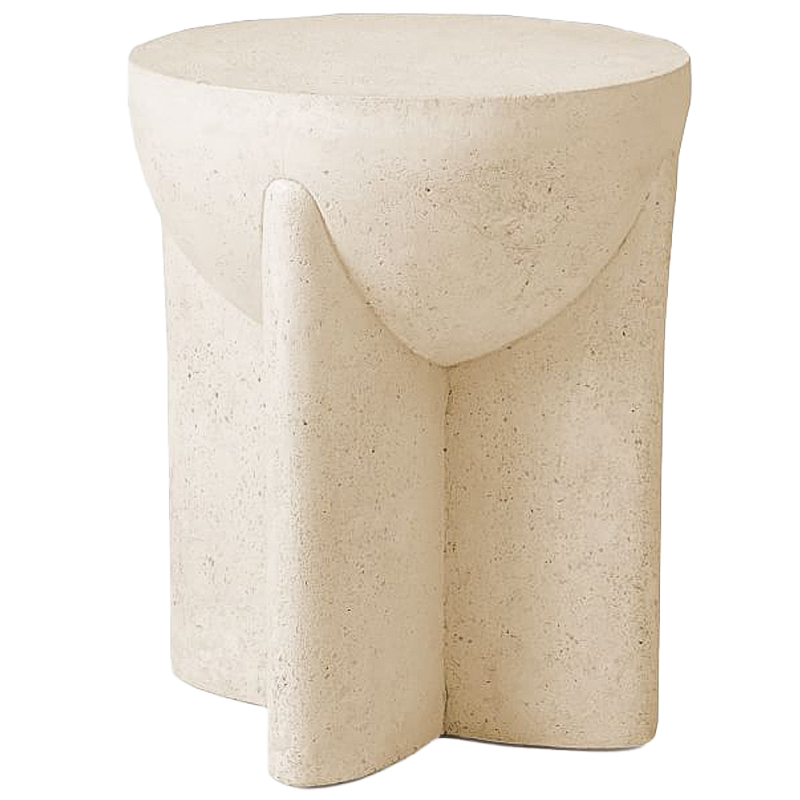 Приставной стол Lava Stone Side Table Травертин Бежевый Песочный Приставной стол Lava Stone Side Table Травертин Бежевый Песочный в Челябинске | Loft Concept