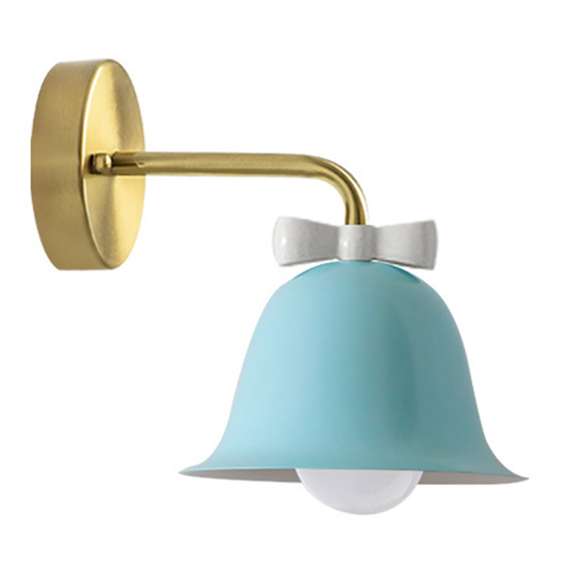 Бра Колокольчик Bell with Bow Blue Wall Lamp Голубой Золотой Голубой Белый Бра Колокольчик Bell with Bow Blue Wall Lamp Голубой Золотой Голубой Белый в Челябинске | Loft Concept