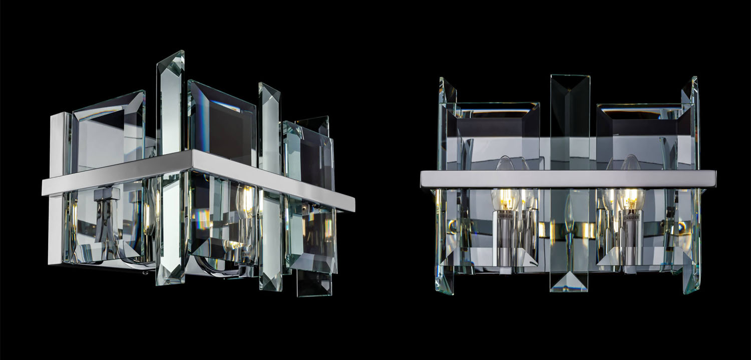 Бра Harlow Crystal Round chrome - фото