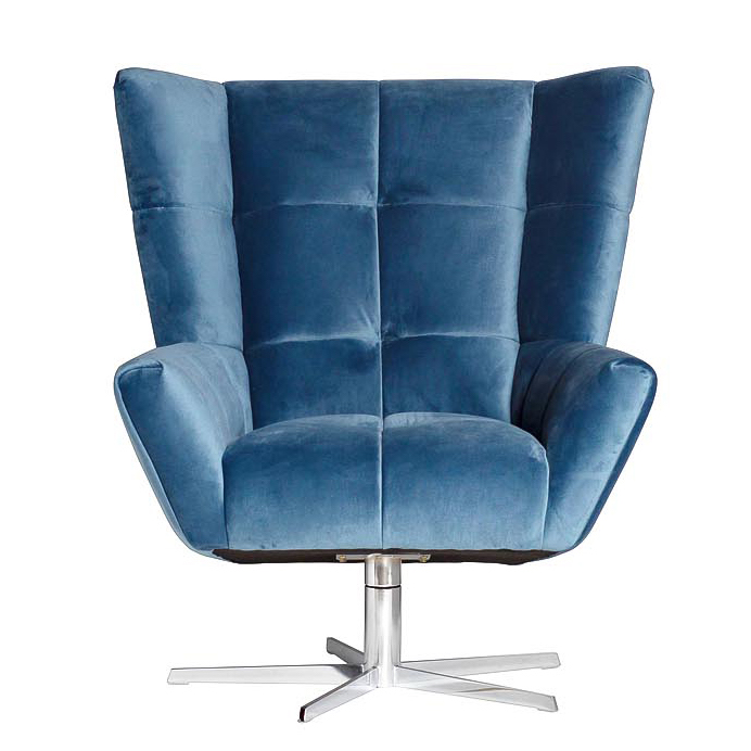 Кресло вращающееся Lord Armchair blue Синий Кресло вращающееся Lord Armchair blue Синий в Челябинске | Loft Concept