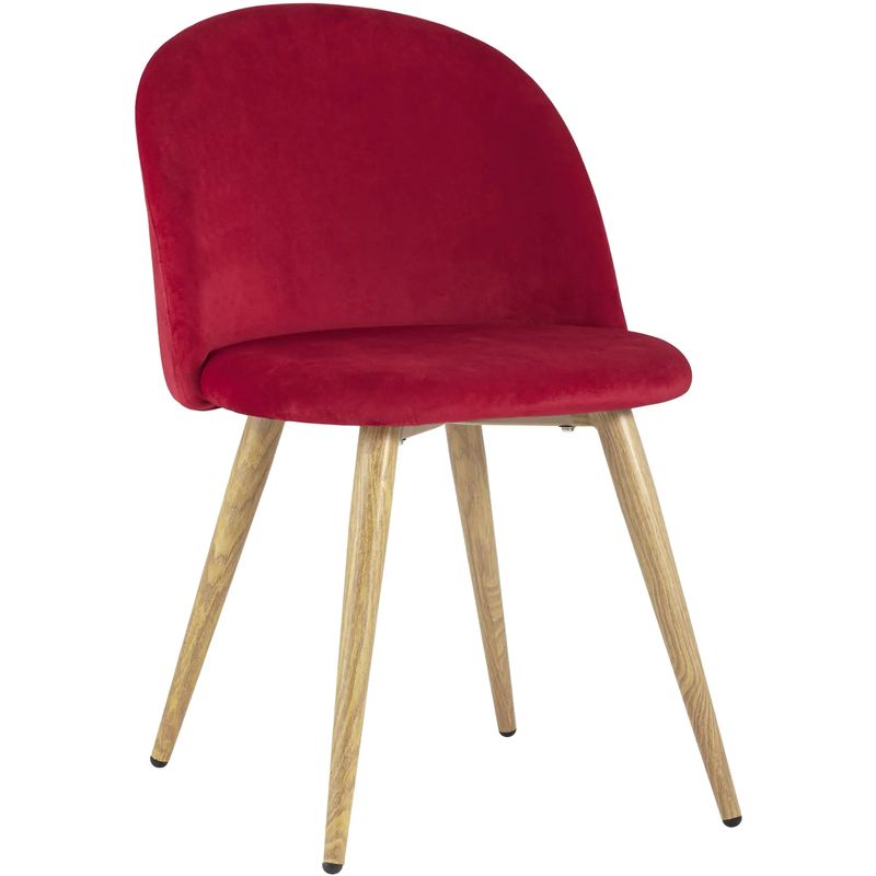 Стул Miruna Chair II Красный Велюр Красный Древесина Стул Miruna Chair II Красный Велюр Красный Древесина в Челябинске | Loft Concept