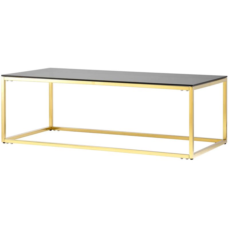 Столик кофейный Cassiani Collection Gold Золотой Стекло Смок в Челябинске | Loft Concept 