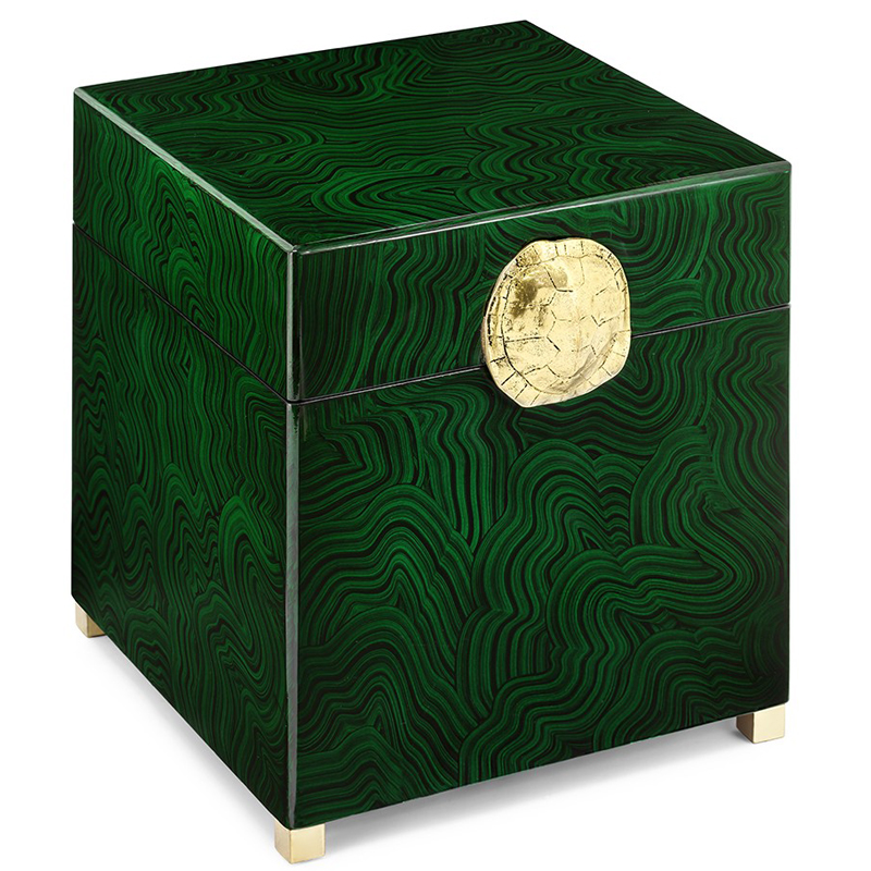 Шкатулка BOX MALAKRIZIA TALL Малахит (зеленый) Латунь Шкатулка BOX MALAKRIZIA TALL Малахит (зеленый) Латунь в Челябинске | Loft Concept