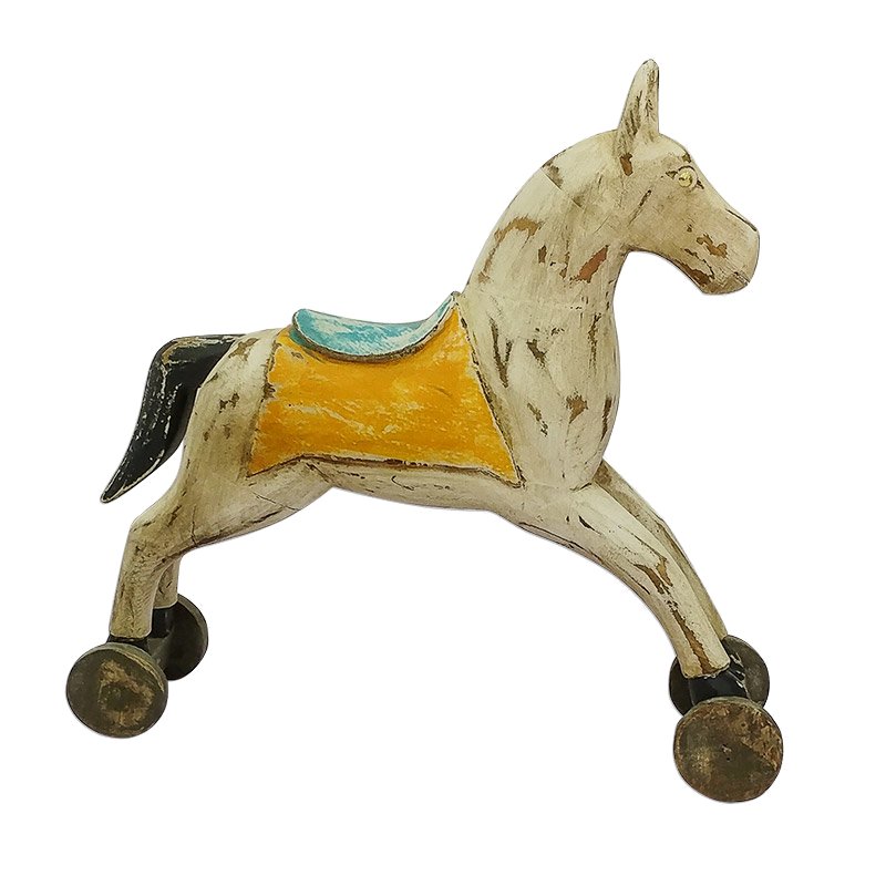 Статуэтка Wooden Horse Желтый Белый в Челябинске | Loft Concept 