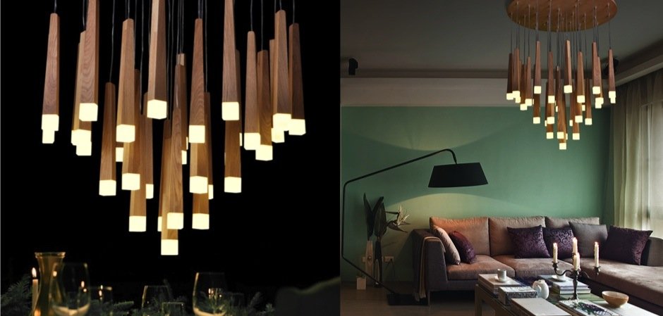 Люстра Wooden Glowworm Round - фото №1