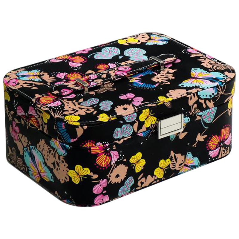 Шкатулка Butterflies Jewerly Organizer Box Черный Мульти Шкатулка Butterflies Jewerly Organizer Box Черный Мульти в Челябинске | Loft Concept