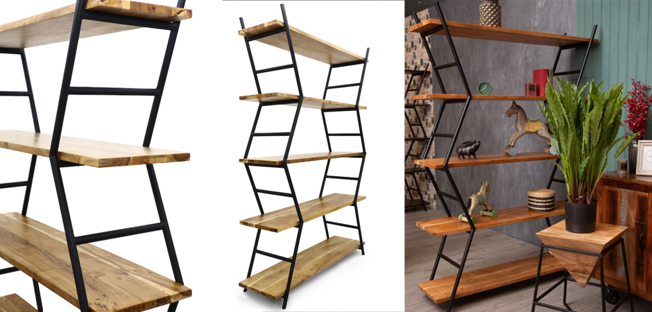 Стеллаж Industrial Zigzag Light Wood Стеллаж Industrial Zigzag Light Wood - Loft-Concept в Челябинске