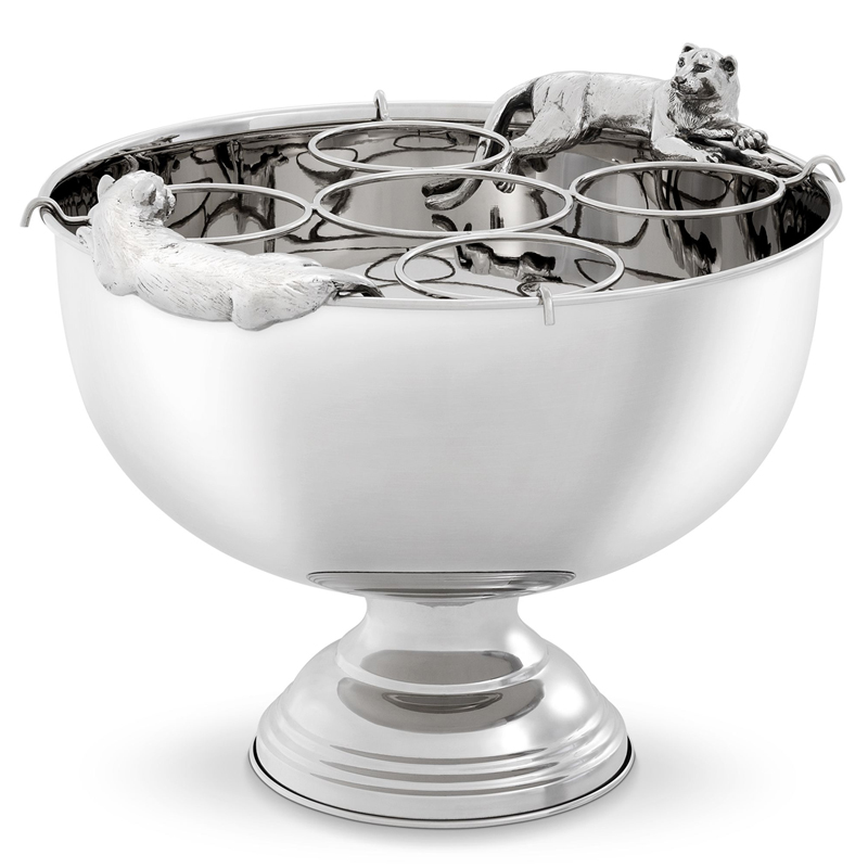 Ведерко для шампанского Eichholtz Champagne Cooler Jordan nickel Никель Ведерко для шампанского Eichholtz Champagne Cooler Jordan nickel Никель в Челябинске | Loft Concept
