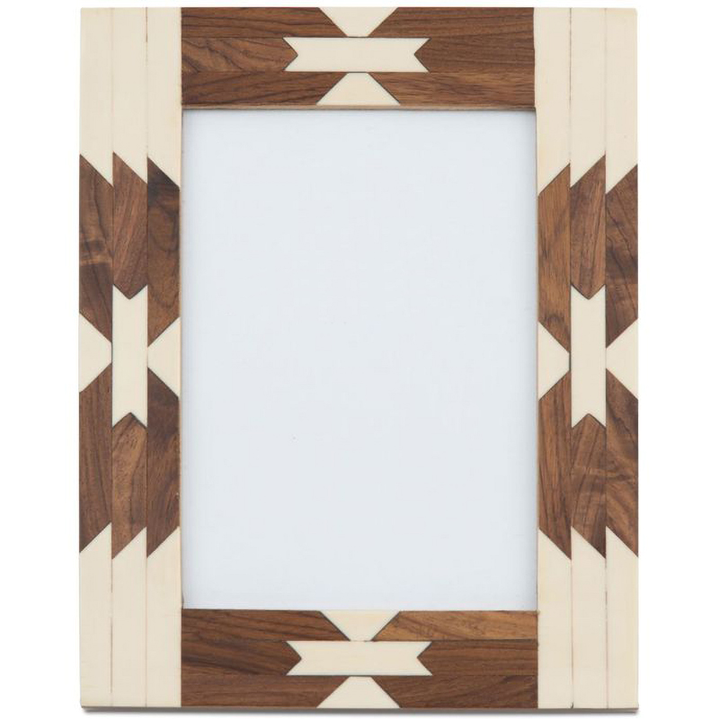 Фоторамка кость Beige Indian Wood Bone Inlay photo frame Бежевый Коричневый в Челябинске | Loft Concept 