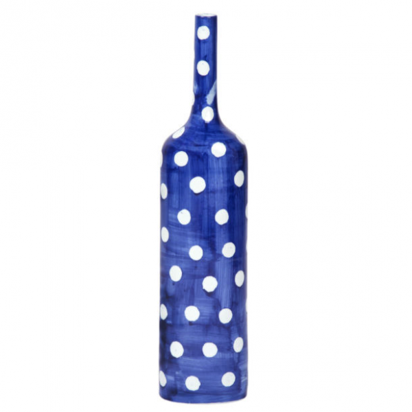 Ваза-бутылка blue & white ornament Point Bottle Синий Белый Ваза-бутылка blue & white ornament Point Bottle Синий Белый в Челябинске | Loft Concept