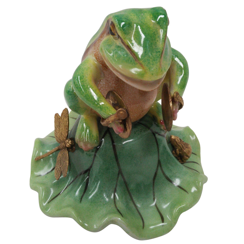 Статуэтка Frog Drummer Зеленый Золотой Статуэтка Frog Drummer Зеленый Золотой в Челябинске | Loft Concept
