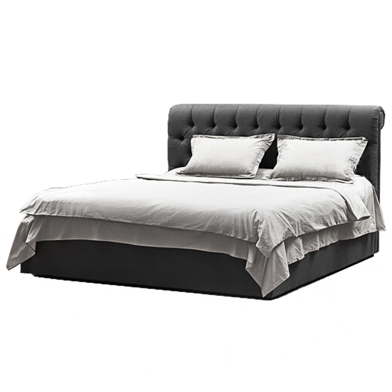 Кровать Gray Capitone Bed Серый Кровать Gray Capitone Bed Серый в Челябинске | Loft Concept