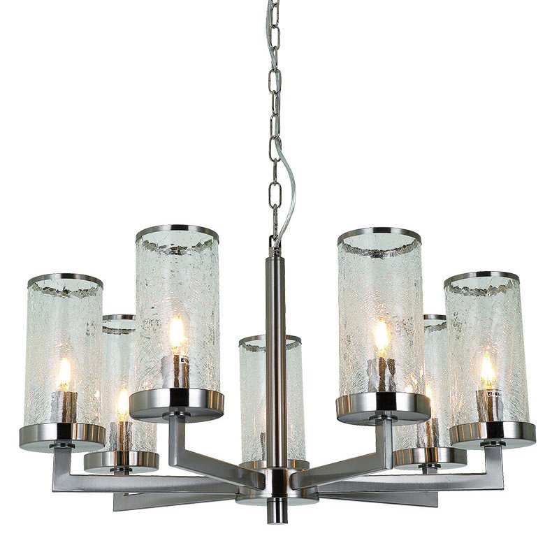 Люстра LIAISON ONE-TIER Chandelier 7 Silver Никель Прозрачное Стекло Люстра LIAISON ONE-TIER Chandelier 7 Silver Никель Прозрачное Стекло в Челябинске | Loft Concept