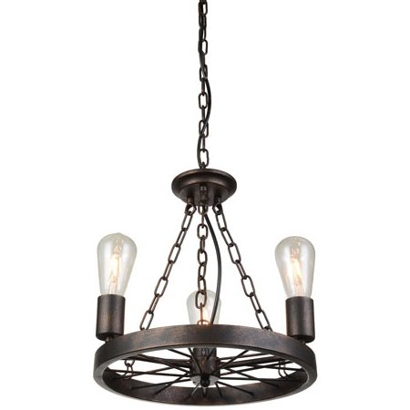 Подвесной светильник Loft Wheel Pendant 3 Коричневый винтаж в Челябинске | Loft Concept 