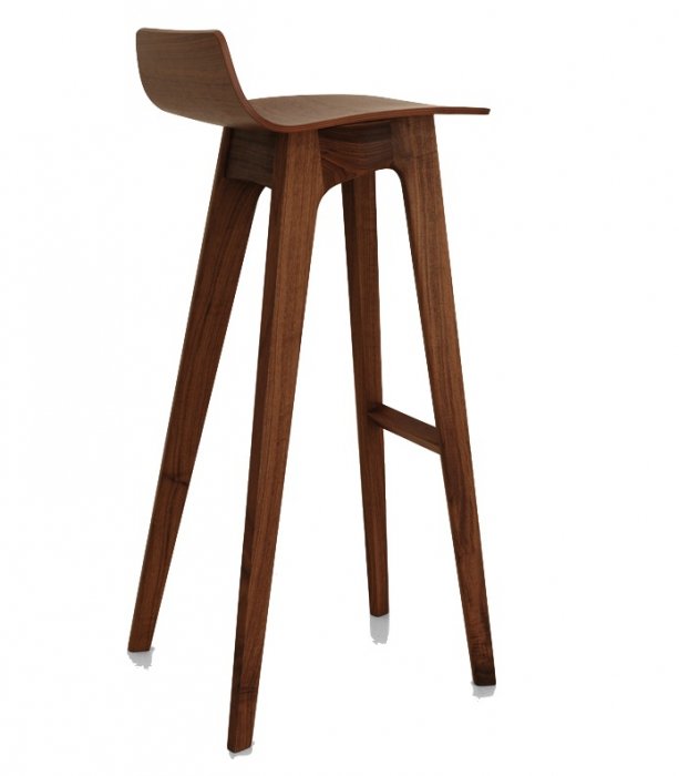 Барный стул Morph Bar Stool Грецкий орех Белый дуб Барный стул Morph Bar Stool Грецкий орех Белый дуб в Челябинске | Loft Concept