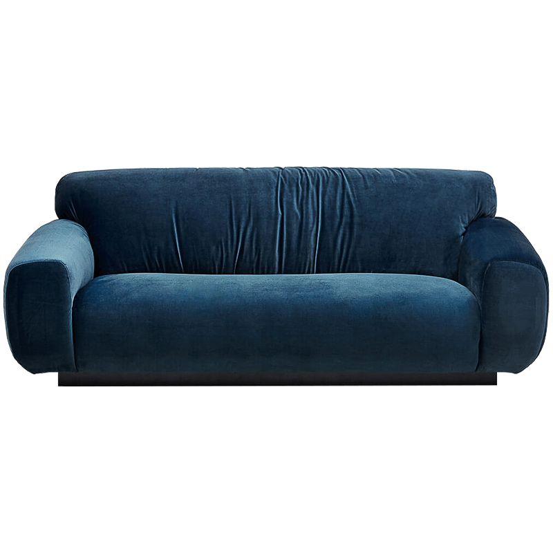 Диван Inesia Sofa blue Темно-синий Черный Диван Inesia Sofa blue Темно-синий Черный в Челябинске | Loft Concept