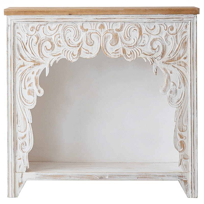 Консоль Indian Antique White Furniture Felicienne Console Древесина Белый Консоль Indian Antique White Furniture Felicienne Console Древесина Белый в Челябинске | Loft Concept