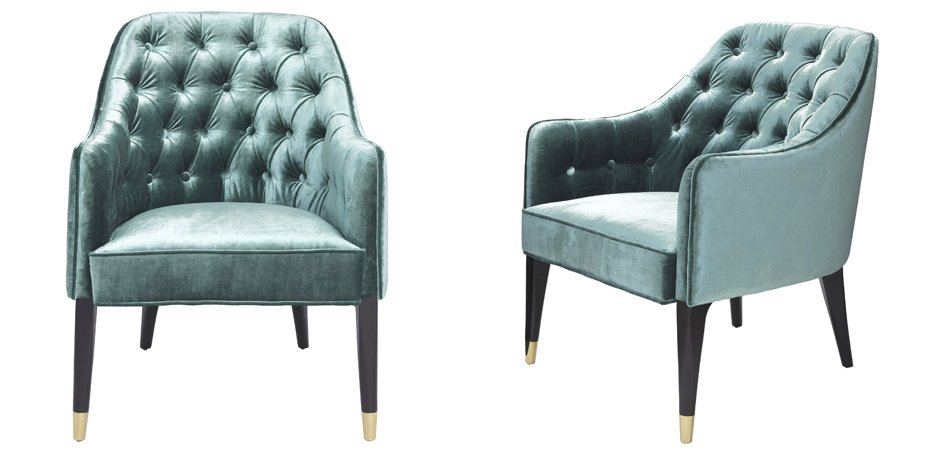 Кресло Eichholtz Chair Cyrus Turquoise Кресло Eichholtz Chair Cyrus Turquoise - Loft-Concept в Челябинске