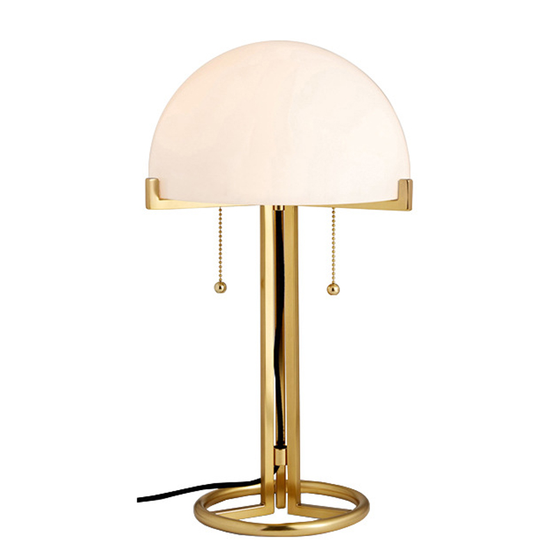 Настольная лампа White Dome Table Lamp Глянцевое золото Белый Настольная лампа White Dome Table Lamp Глянцевое золото Белый в Челябинске | Loft Concept