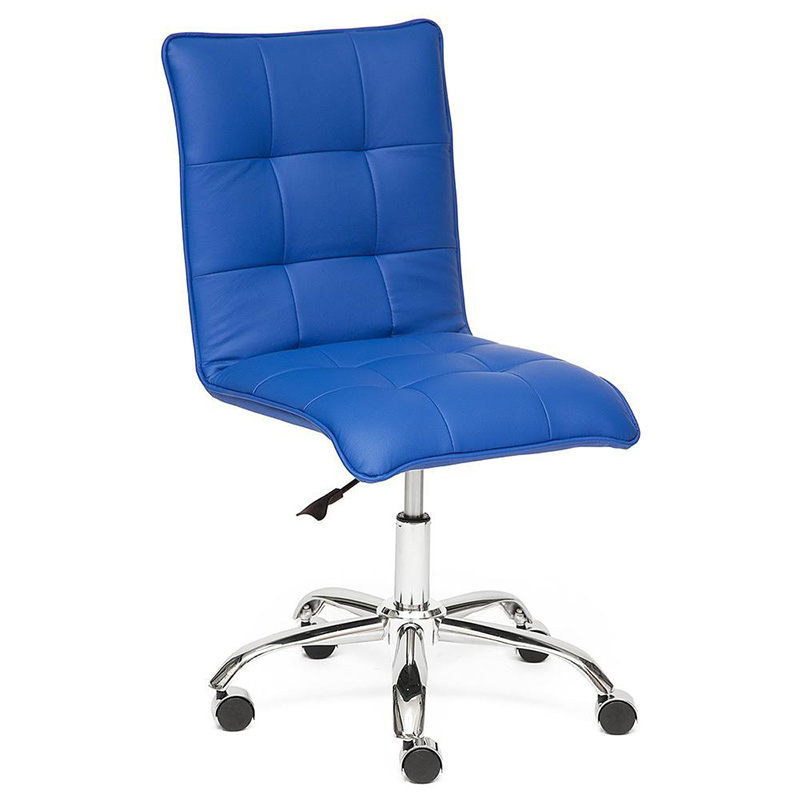 Кресло Deborah eco-leather blue Синий Хром Кресло Deborah eco-leather blue Синий Хром в Челябинске | Loft Concept