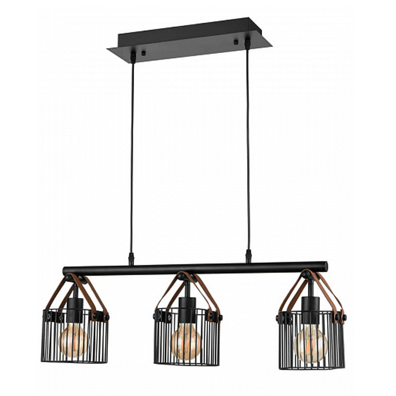 Люстра Cage Wire Color Linear black Черный Люстра Cage Wire Color Linear black Черный в Челябинске | Loft Concept