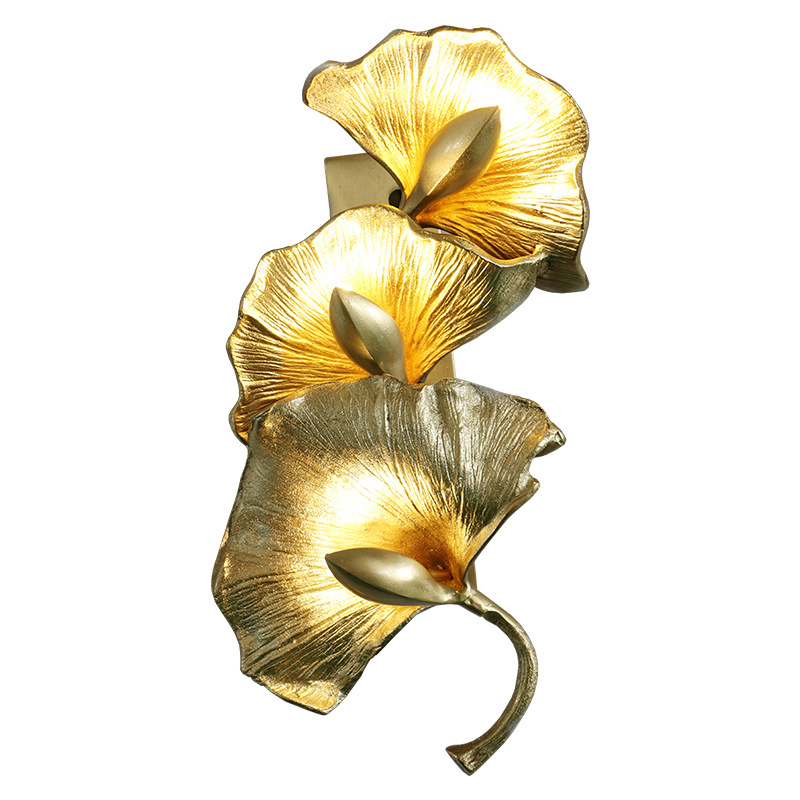 Дизайнерский настенный светильник Листья Гинкго Golden Ginkgo Leaves Золотой Дизайнерский настенный светильник Листья Гинкго Golden Ginkgo Leaves Золотой в Челябинске | Loft Concept