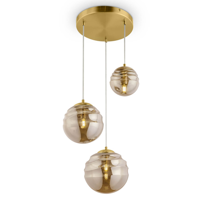 Люстра Oswald brass Латунь Янтарный Люстра Oswald brass Латунь Янтарный в Челябинске | Loft Concept