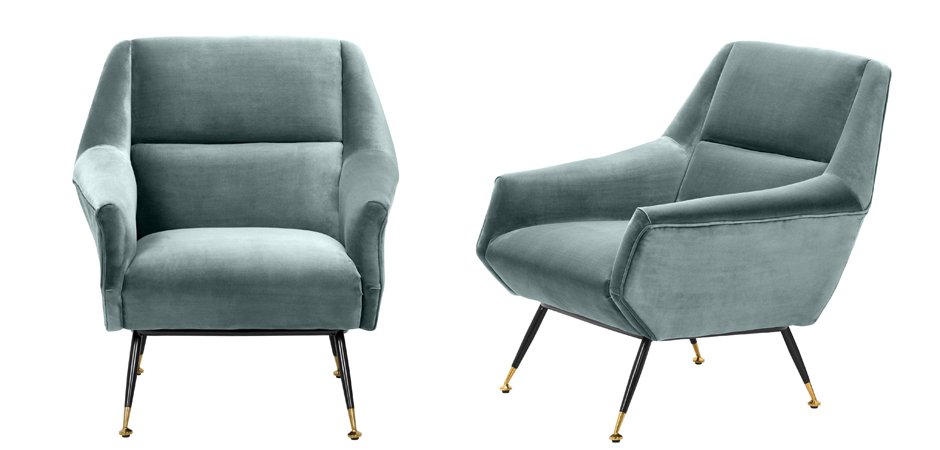 Кресло Eichholtz Chair Exile Turquoise Кресло Eichholtz Chair Exile Turquoise - Loft-Concept в Челябинске