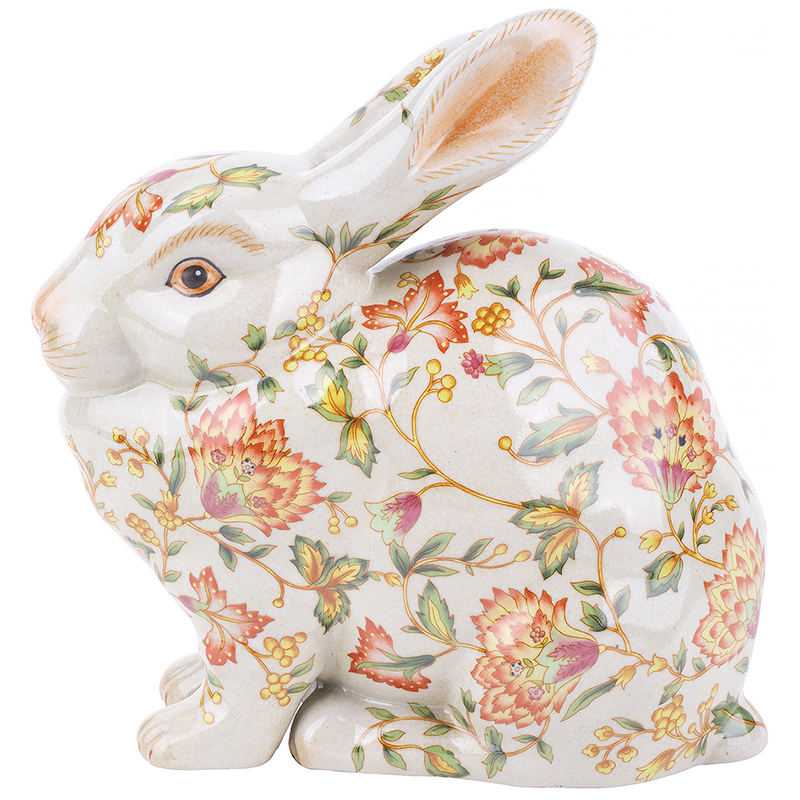 Декоративная статуэтка Porcelain Hare Statuette Белый Мульти Оранжевый Зеленый Декоративная статуэтка Porcelain Hare Statuette Белый Мульти Оранжевый Зеленый в Челябинске | Loft Concept