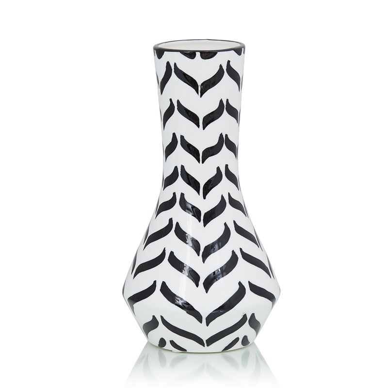 Ваза Obento Vase black and white Белый Черный Ваза Obento Vase black and white Белый Черный в Челябинске | Loft Concept
