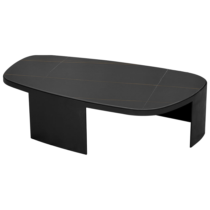 Кофейный стол с каменной столешницей Koch Coffee Table Черный Коричневый Кофейный стол с каменной столешницей Koch Coffee Table Черный Коричневый в Челябинске | Loft Concept